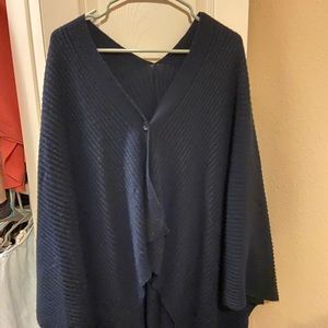 Navy shawl/ruana